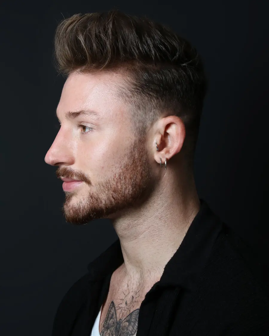 A man photographed in profile